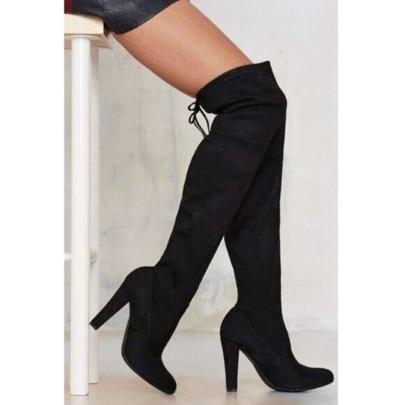 Steve Madden Gorgeous Over-The-Knee Boot in Black Size 9 - Picture 9 of 9